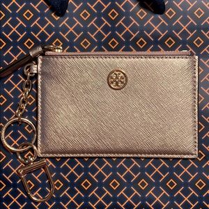Tory Burch Robinson Card Case Key Ring